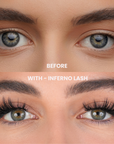 Inferno DIY Lashes before and after