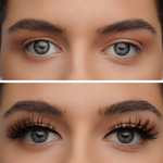 Load image into Gallery viewer, Hot Hot Hot fluffy magnetic lashes - before and after
