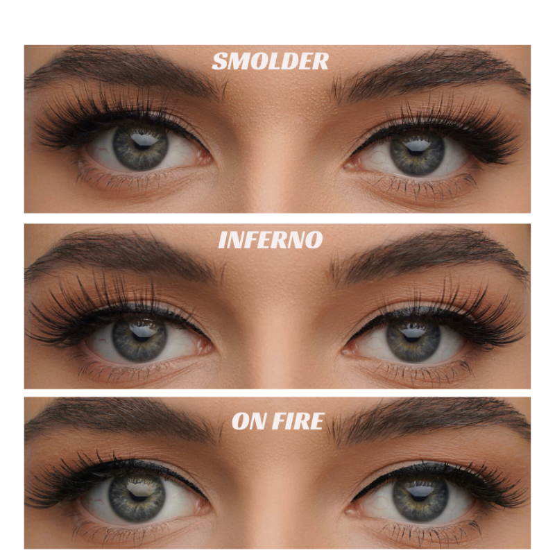 Smolder, Inferno, On Fire magnetic lashes Fiery Cosmetix